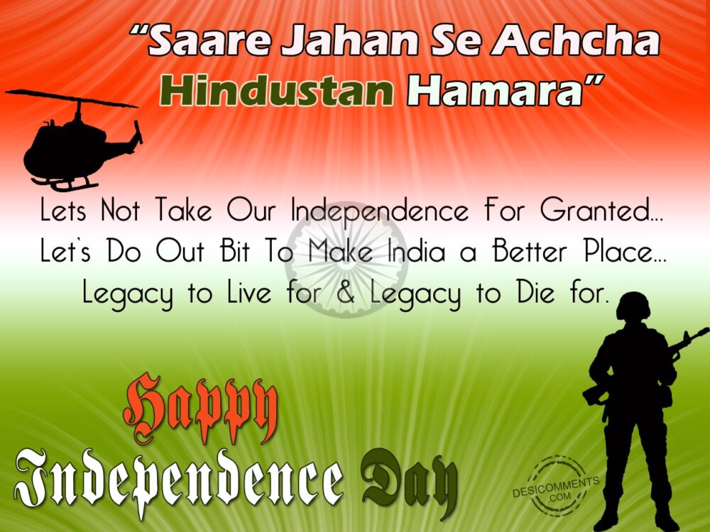 Wishing You A Happy Independence Day - DesiComments.com