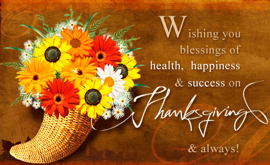 Wishing You Blessing Of Happiness On Thanksgiving