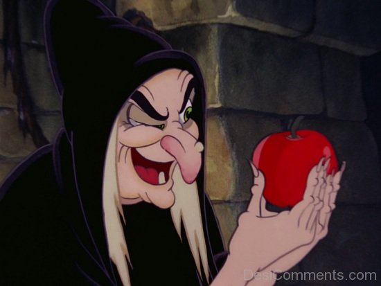 Witch Looking At Apple