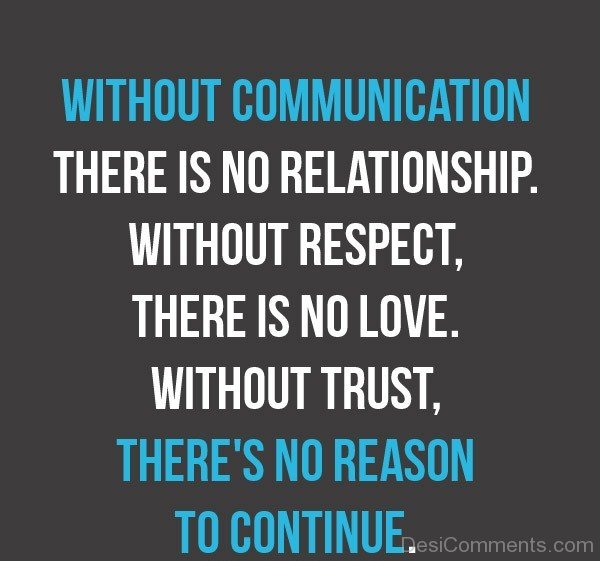 Without Communication And Trust There Is No Respect And Love-DC12DC28