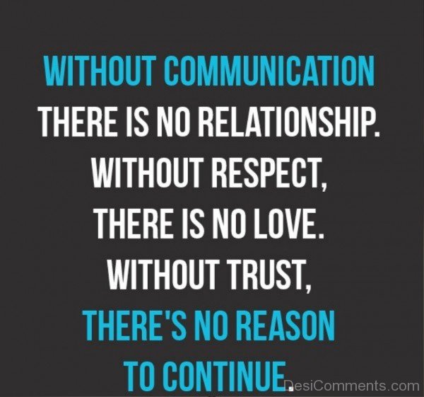 Without Communication And Trust There Is No Respect And Love-dc448