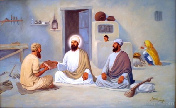Wonderful Image Of Sikh Guru-DC163