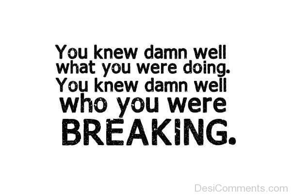 You Were Breaking