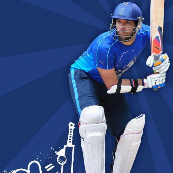 Yuvraj Singh with bat