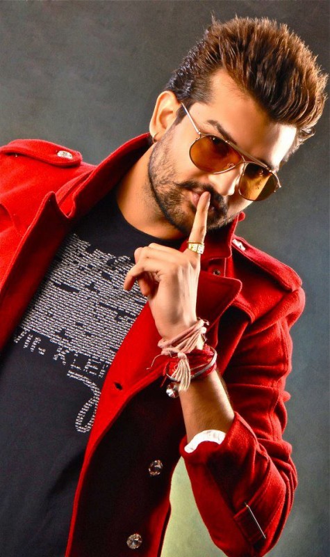 Yuvraj hans Finger on lips