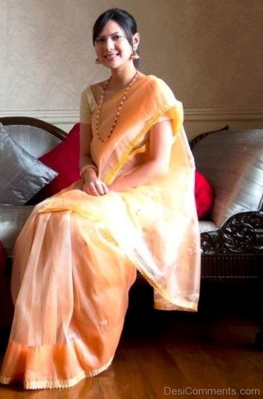 patiala-Rochelle Maria Rao Looking Great In Saree
