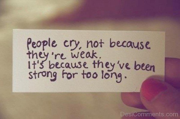 People cry